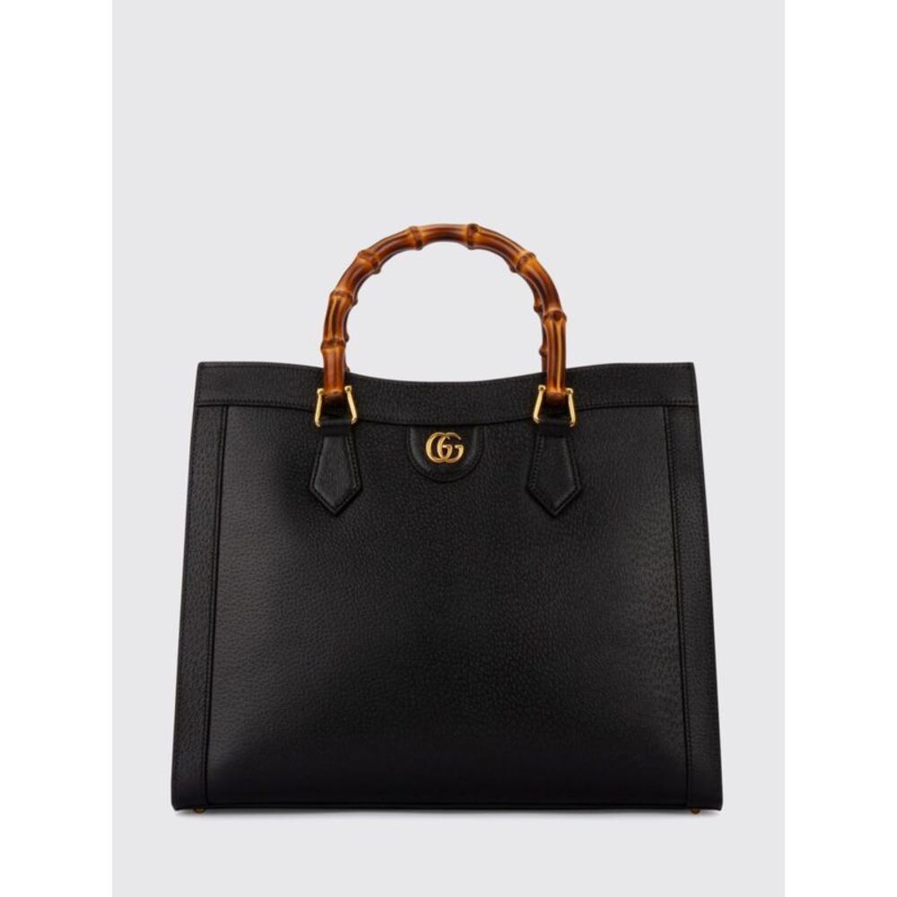 Gucci Women Gucci Diana Grained Leather Tote Bag With Bamboo Handles